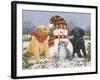 Snowboy with Little Friends-William Vanderdasson-Framed Giclee Print