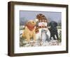 Snowboy with Little Friends-William Vanderdasson-Framed Giclee Print