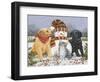 Snowboy with Little Friends-William Vanderdasson-Framed Giclee Print