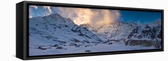 Snowcapped Mountain, Annapurna Base Camp, Annapurna Range, Himalayas, Nepal-null-Framed Stretched Canvas