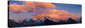 Snowcapped Mountain Peaks, Mt Everest, Lhotse, Dudh Kosi, Solukhumbu, Himalayas, Nepal-null-Stretched Canvas