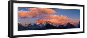 Snowcapped Mountain Peaks, Mt Everest, Lhotse, Dudh Kosi, Solukhumbu, Himalayas, Nepal-null-Framed Photographic Print