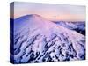 Snowcapped mountain range, Mt. Bachelor and the Three Sisters, Deschutes National Forest, Oregon...-Panoramic Images-Stretched Canvas