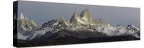 Snowcapped Mountain Range, Mt Fitzroy, Argentine Glaciers National Park, Santa Cruz Province-null-Stretched Canvas