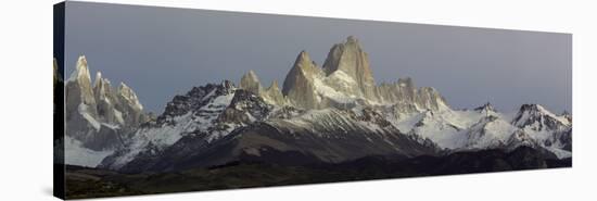 Snowcapped Mountain Range, Mt Fitzroy, Argentine Glaciers National Park, Santa Cruz Province-null-Stretched Canvas