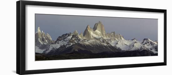 Snowcapped Mountain Range, Mt Fitzroy, Argentine Glaciers National Park, Santa Cruz Province-null-Framed Photographic Print