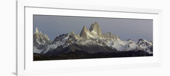 Snowcapped Mountain Range, Mt Fitzroy, Argentine Glaciers National Park, Santa Cruz Province-null-Framed Photographic Print