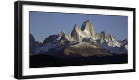 Snowcapped Mountain Range, Mt Fitzroy, Argentine Glaciers National Park, Santa Cruz Province-null-Framed Photographic Print