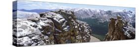 Snowcapped Mountain Range, Rocky Mountain National Park, Colorado, USA-null-Stretched Canvas