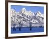 Snowcapped Mountains and Bare Tree, Grand Teton National Park, Wyoming, USA-Scott T^ Smith-Framed Photographic Print