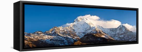 Snowcapped Mountains, Hiunchuli, Annapurna Range, Himalayas, Nepal-null-Framed Stretched Canvas