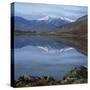 Snowcapped Peaks of the Snowdon Range, Seen from Capel Curig, Snowdonia, Gwynedd, North Wales, UK-Roy Rainford-Stretched Canvas