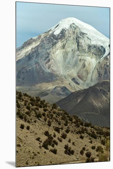 Snowcapped volcano Sajama, Sajama National Park, Bolivia-Anthony Asael-Mounted Premium Photographic Print