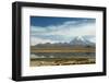 Snowcapped volcano Sajama with flamingos foreground, Sajama National Park, Bolivia-Anthony Asael-Framed Photographic Print