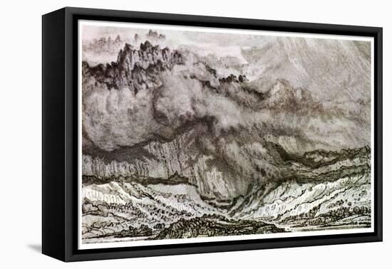 Snowdon, an Approaching Storm, 1853-James Ward-Framed Stretched Canvas