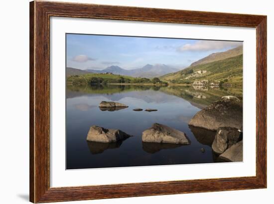 Snowdon and Llynnau Mymbyr, Capel Curig, Snowdonia National Park, Conwy, Wales, UK-Stuart Black-Framed Photographic Print