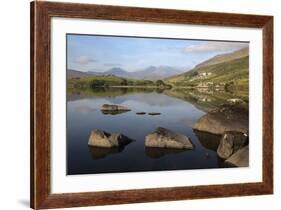 Snowdon and Llynnau Mymbyr, Capel Curig, Snowdonia National Park, Conwy, Wales, UK-Stuart Black-Framed Photographic Print