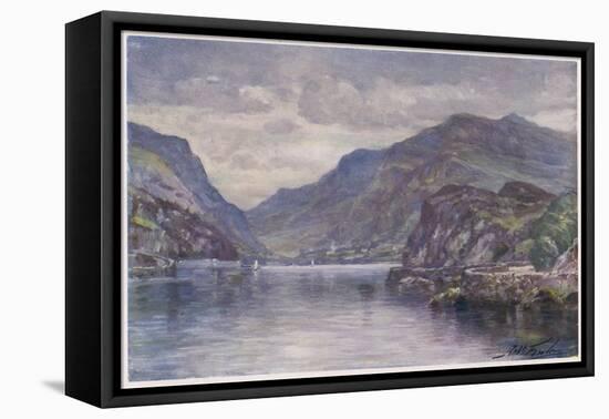 Snowdon Llanberis Lake-Robert Fowler-Framed Stretched Canvas