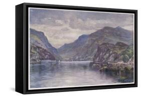 Snowdon Llanberis Lake-Robert Fowler-Framed Stretched Canvas