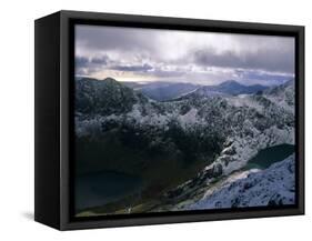 Snowdon Mountain and Surrounding Ridges, Snowdonia National Park, Gwynedd, Wales, UK, Europe-Duncan Maxwell-Framed Stretched Canvas