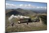 Snowdon Mountain Railway Train and the Llanberis Path-Stuart Black-Mounted Photographic Print