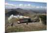 Snowdon Mountain Railway Train and the Llanberis Path-Stuart Black-Mounted Photographic Print