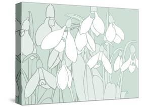 Snowdrops  2017  (digital)-Sarah Hough-Stretched Canvas