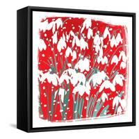 Snowdrops-Jenny Frean-Framed Stretched Canvas