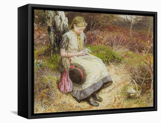 Snowdrops-Myles Birket Foster-Framed Stretched Canvas