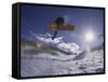 Snoweboarder in Action on the Vert, Aspen, Colorado, USA-null-Framed Stretched Canvas