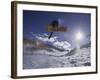 Snoweboarder in Action on the Vert, Aspen, Colorado, USA-null-Framed Photographic Print