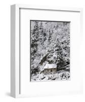 Snowed Covered Notre-Dame De La Gorge Chapel, Les Contamines, Haute-Savoie, France, Europe-null-Framed Photographic Print