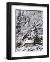 Snowed Covered Notre-Dame De La Gorge Chapel, Les Contamines, Haute-Savoie, France, Europe-null-Framed Photographic Print