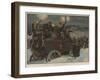 Snowed Up on Christmas Eve, Appeals for Help-Frank Dadd-Framed Giclee Print