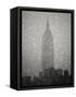 Snowfall in New York City-Christopher C Collins-Framed Stretched Canvas