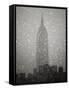 Snowfall in New York City-Christopher C Collins-Framed Stretched Canvas