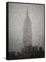 Snowfall in New York City-Christopher C Collins-Framed Stretched Canvas