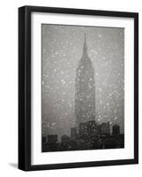 Snowfall in New York City-Christopher C Collins-Framed Photographic Print