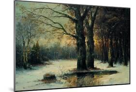 Snowfall in the Wood-Maso Di Banco-Mounted Giclee Print