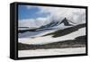 Snowfield Below Mutnovsky Volcano, Kamchatka, Russia, Eurasia-Michael-Framed Stretched Canvas