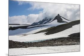 Snowfield Below Mutnovsky Volcano, Kamchatka, Russia, Eurasia-Michael-Mounted Photographic Print