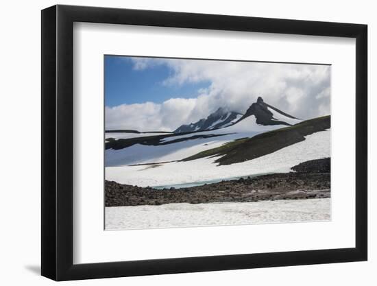 Snowfield Below Mutnovsky Volcano, Kamchatka, Russia, Eurasia-Michael-Framed Photographic Print