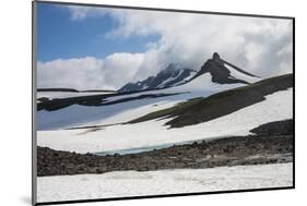 Snowfield Below Mutnovsky Volcano, Kamchatka, Russia, Eurasia-Michael-Mounted Photographic Print