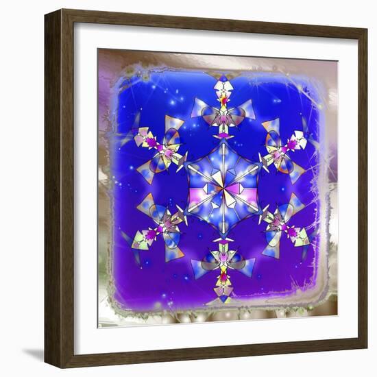 Snowflake 22 Coloring D-RUNA-Framed Giclee Print