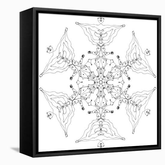 Snowflake 4-RUNA-Framed Stretched Canvas