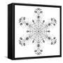 Snowflake 5-RUNA-Framed Stretched Canvas