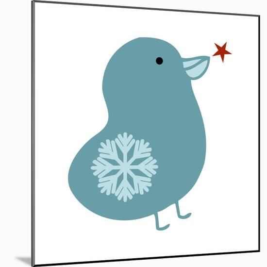 Snowflake Bird-Carla Martell-Mounted Premium Giclee Print