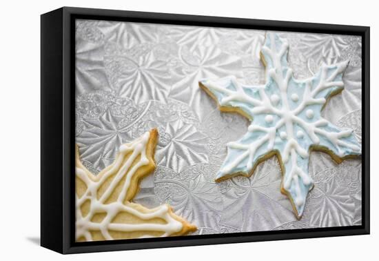 Snowflake Cookies-null-Framed Stretched Canvas