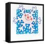 Snowflake Square-Tony Todd-Framed Stretched Canvas