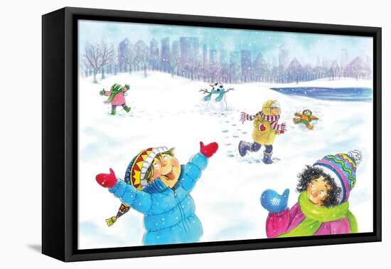 Snowflakes - Humpty Dumpty-Amy Wummer-Framed Stretched Canvas